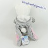 Plush bear CHILDREN'S WORDS disguised as rabbit ball pink gray clouds