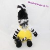 Plush zebra Zou DUJARDIN animated series yellow overalls 21 cm