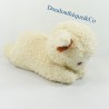 Peluche mouton AJENA vintage classique blanc allongé 35 cm