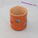 Mug in relief DIDDL orange ceramic cup