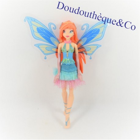 Figurine fata fiore KINDER Winx Club ali di plastica blu 23 cm