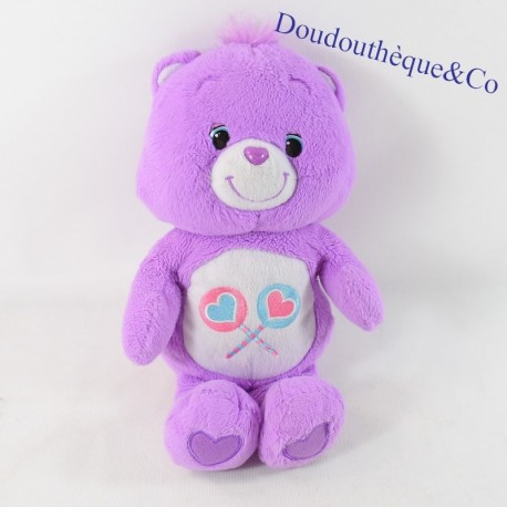 Plush bear Tougentille CARE BEARS HASBRO Bisounours purple lollipop 30 cm