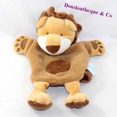 Doudou marionnette lion BABY NAT Savane