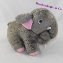 Elefante gris rosa de felpa musical