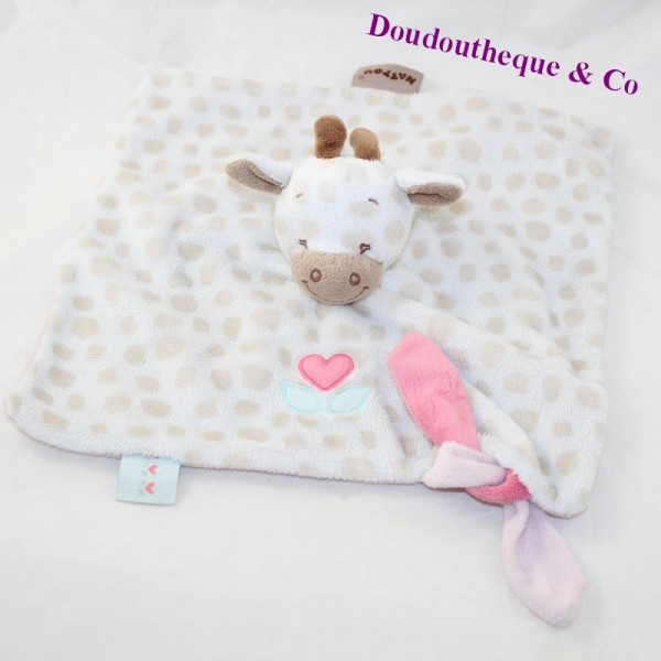 NATTOU DOUDOU LAPIN BEIGE ROSE SOS