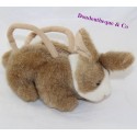 Plush bag rabbit FIZZY brown white 22 cm