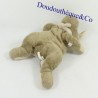 Doudou Fifi Hund DIMPEL grau taupe bestickter Schal 23 cm