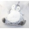 Plüsch-Pyjama Pinguin TEX grau weiß meliert Carrefour 45 cm