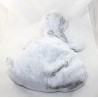 Peluche range pyjama Pingouin TEX gris blanc chiné Carrefour 45 cm