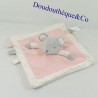 Doudou flat mouse OBAIBI sleeper pink and gray polka dot 24 cm NEW