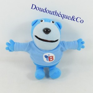 Peluche ours BUTAGAZ MCM Production bleu blanc 20 cm