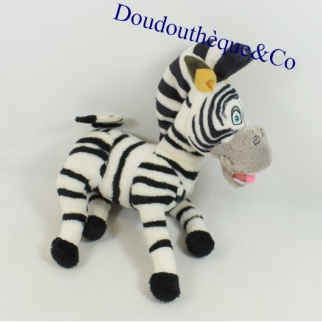 Peluche Marty Zebra DREAMWORKS HEROES Madagascar 3 bianco e nero 24 cm