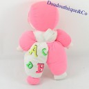 Tessuto per bambola MUDIA collezione toufous bianco rosa ABC 30 cm