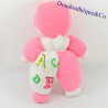 Tessuto per bambola MUDIA collezione toufous bianco rosa ABC 30 cm