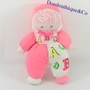 Doll Fabric MUDIA collection toufous white pink ABC 30 cm