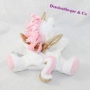 Doudou marionnette licorne SIMBA TOYS blanc rose