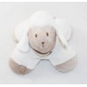 Plush sheep NATTOU cappuccino beige white cuddly toy 20 cm