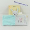 Doudou flat rabbit DOUKIDOU happy friends blue 28 cm