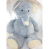 Grande peluche XXL elefante MAX & SAX grigio beige Carrefour 1m / 100 cm