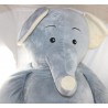 Large plush XXL elephant MAX & SAX gray beige Carrefour 1m / 100 cm