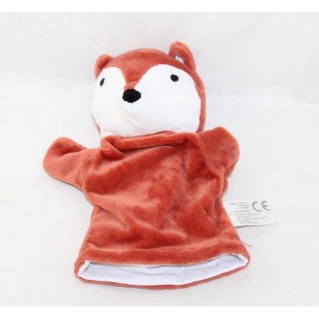 Doudou puppet fox ZEEMAN brown white 22 cm
