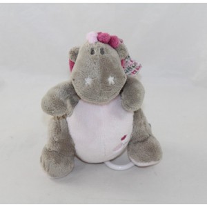 NOUKIE'S Victoria und Lucie Pink Grey Moon Musical Plüschdrache 20 cm