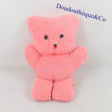 Teddy bear FLOKI CJB vintage pink pulls red tongue 28 cm