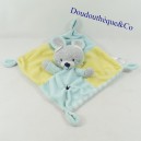 Doudou flat cat SIMBA TOYS disguised as yellow blue rabbit So cute... 22 cm