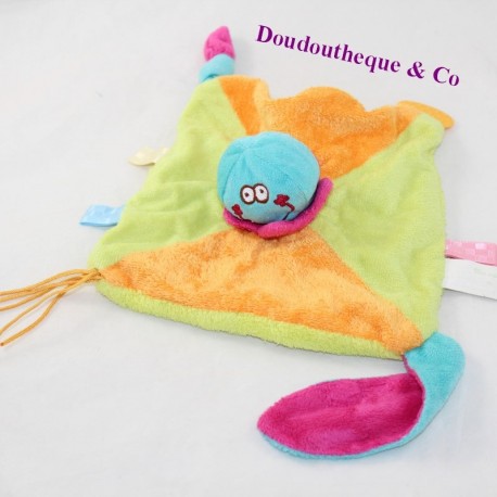 Doudou Flache Oktopus BADABULLE grün orange Doudou Flache Oktopus BADABULLE grün orange
