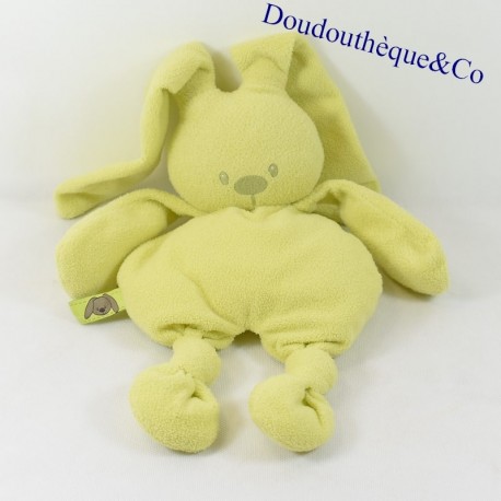 Kaninchen halbflaches Kuscheltier NATTOU grüne Schleifen 30 cm Kaninchen halbflaches Kuscheltier NATTOU grüne Schleifen 30 cm