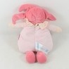 Doudou elfo COROLLA bambola colletto rosa modello cuori 23cm