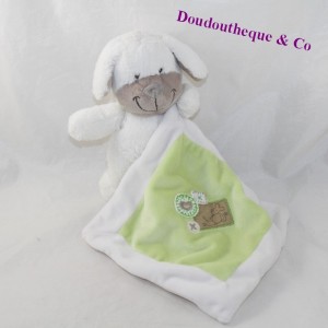 Doudou handkerchief dog NICOTOY white green