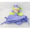 Blanket flat bear BABY NAT' Lange purple green BN031 26 cm
