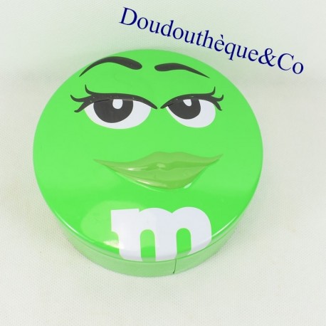 Boite métal M&M'S m&ms Miss Verte forme ronde pour chocolat