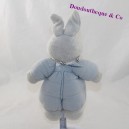 Plush rabbit TEDDY blue white