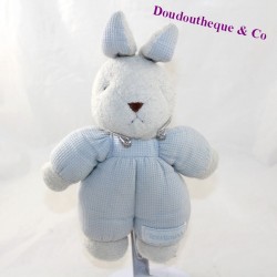 Plush rabbit TEDDY blue white