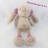 Conejo de peluche BUKOWSKI calcetines beige darling púrpura rosa 28 cm