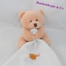Doudou handkerchief bear BABY NAT' orange