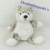 Perro husky de peluche RODADOU gris blanco lobo negro 22 cm