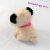 Plush dog ZDT Bailey beige black collar pink