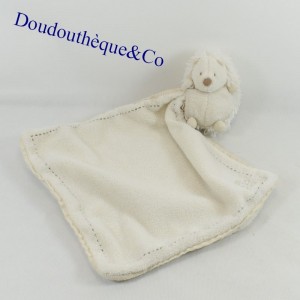 Doudou hedgehog TOAST AND CHOCOLATE white handkerchief ecru 38 cm