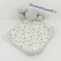 Coperta coniglio piatto BOUCHARA Eurodif grigio e fiorito diamante 32 cm