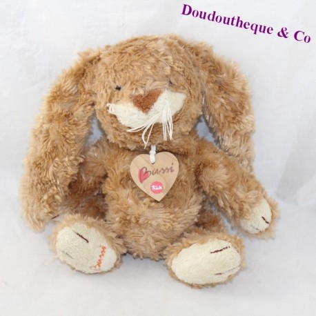 Plüschkaninchen TRUDI Bussi beige Medaillon Herz Plüschkaninchen TRUDI Bussi beige Medaillon Herz