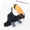 Peluche oiseau toucan WILD REPUBLIC noir bec orange