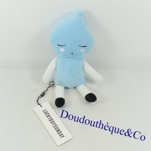 Doudou bébé LUCKYBOYSUNDAY bleu et blanc Water Boy 22 cm