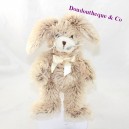 Plush rabbit GIPSY beige knot to his neck