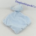 Doudou plat baleine MOTS D'ENFANTS bleu étoiles argentées 30 cm