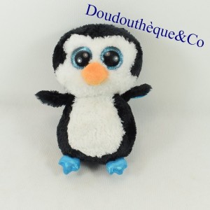 Pingüino de peluche TY Beanie Boos ojos grandes en blanco y negro