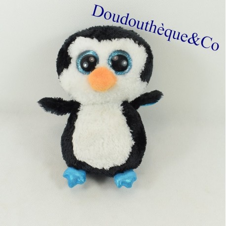 Peluche pingouin TY Beanie Boos noir et blanc gros yeux