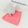 Doudou handkerchief rabbit SIMBA TOYS gray and handkerchief pink 30 cm